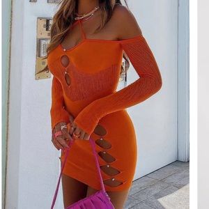 White fox Keep On Looking Mini Dress